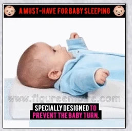 Newborn Baby Sleep Fixed Position & Anti Roll Pillow with breathable mesh and air vent bumpers for comfortable and safe sleep