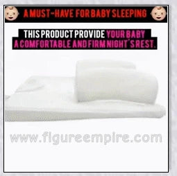 Newborn Baby Sleep Fixed Position & Anti Roll Pillow with breathable mesh and air vent bumpers for comfortable and safe sleep