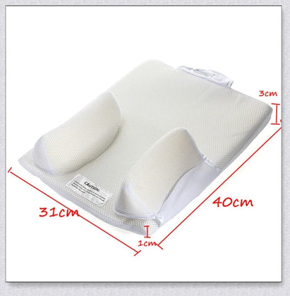 Newborn Baby Sleep Fixed Position & Anti Roll Pillow with breathable mesh and air vent bumpers for comfortable and safe sleep