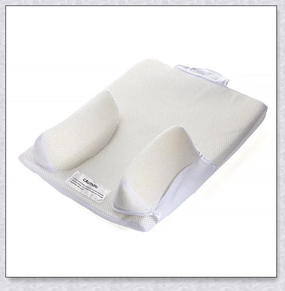 Newborn Baby Sleep Fixed Position & Anti Roll Pillow with breathable mesh and air vent bumpers for comfortable and safe sleep