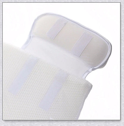 Newborn Baby Sleep Fixed Position & Anti Roll Pillow with breathable mesh and air vent bumpers for comfortable and safe sleep