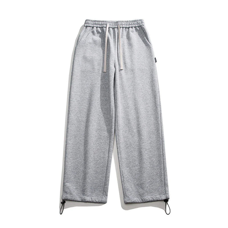 Hhomeenjoy Drawstring Ankle-tied Loose Straight Sweatpants