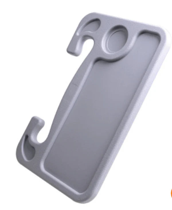 Car Travel Eating Table Laptop Desk for Tesla Model 3, X, S, Y - Secure steering wheel mount, integrated cup holder, durable ABS construction