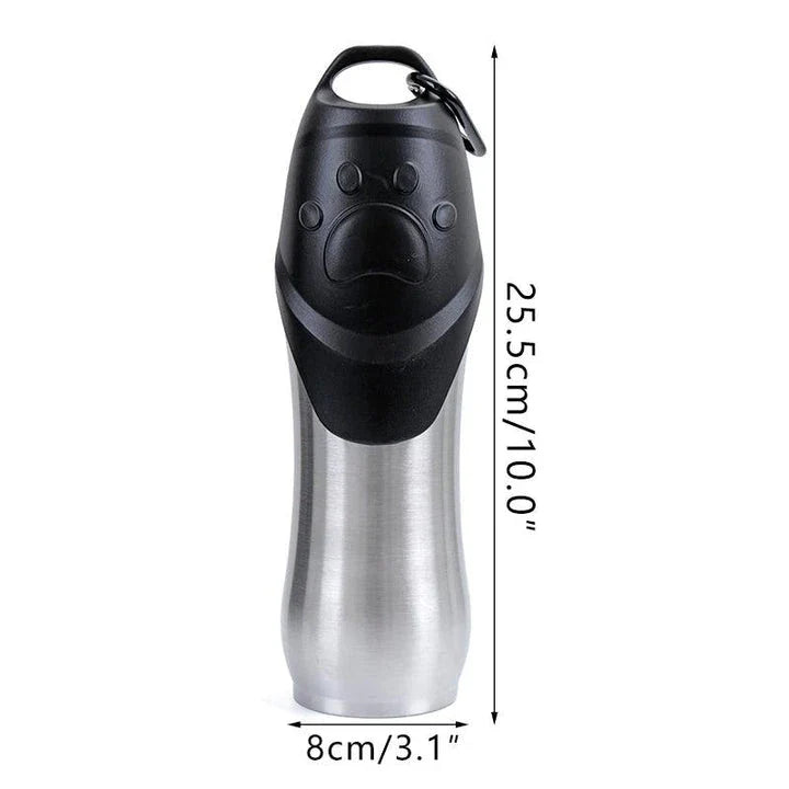 Portable Lock Design Paw Print Travel Dog Water Bottle with 750ml capacity and stylish paw print design