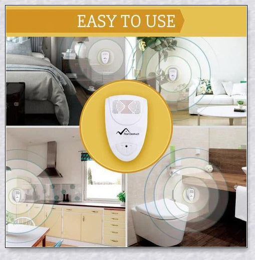 Ultrasonic Bat Repellent - Innovative pest control device that uses silent, eco-friendly soundwaves to eliminate mice, mosquitoes, and other household pests