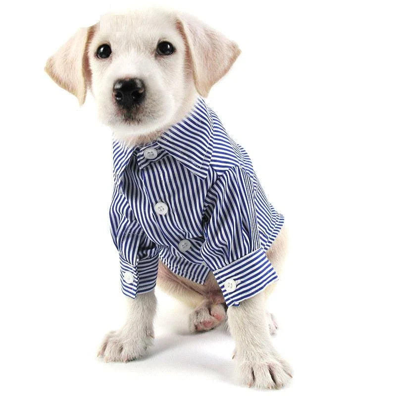 Hhomeenjoy Dog's Casual Striped Shirt
