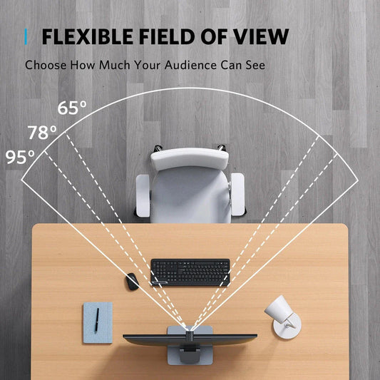 2K Ultra HD webcam with noise-cancelling microphones and privacy cover for professional-grade video conferencing
