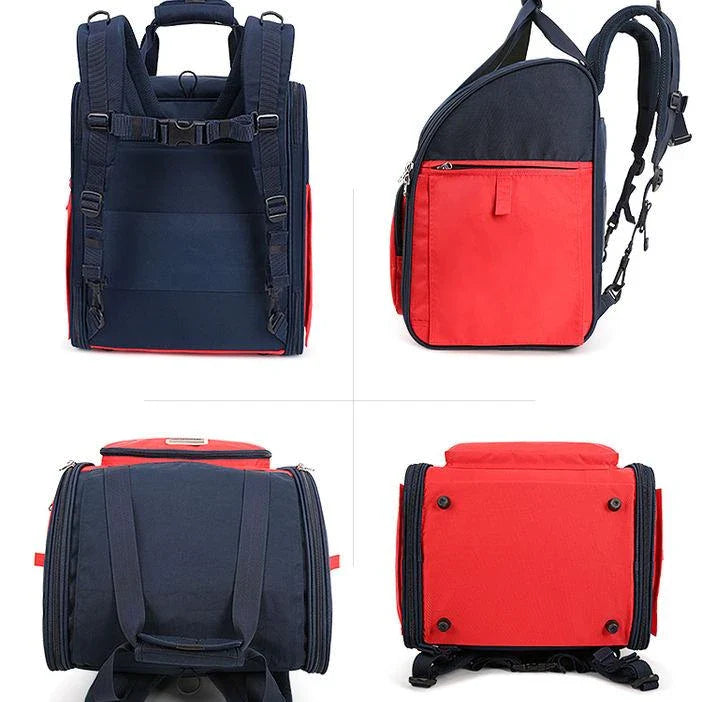 A stylish and functional pet backpack made of eco-friendly materials, designed for comfortable and secure travel with your furry companion.