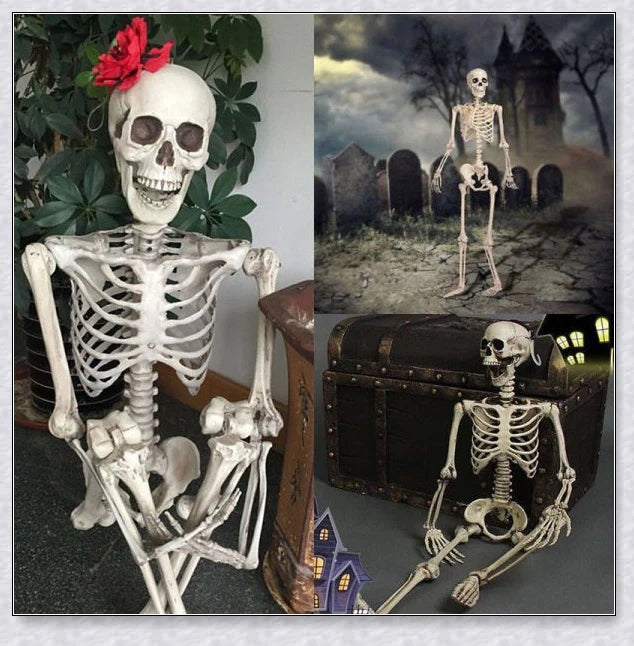 Hhomeenjoy Halloween Prop 5Ft Skeleton Full Size Giant Decoration Skeleton Skull Hand Lifelike Fake Human Body