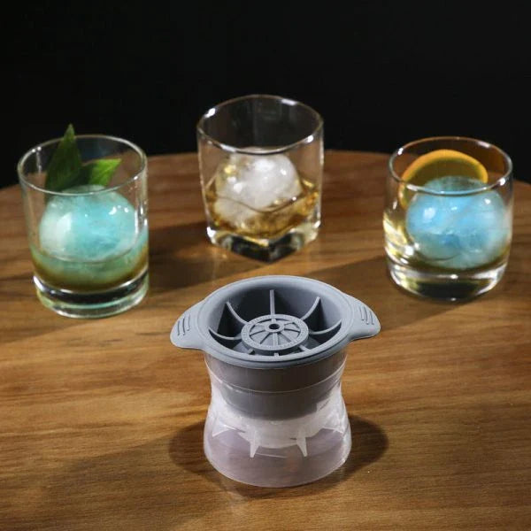 Premium silicone spherical ice mold set for chilling cocktails and beverages with ease