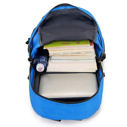 Premium 40L waterproof backpack with adjustable straps, side pockets, and breathable mesh back for outdoor adventures