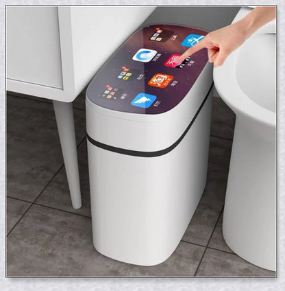 Smart Trash Can with Automatic Lid, Waterproof, UV Sterilization, and Deodorization Features for Bedroom and Living Room