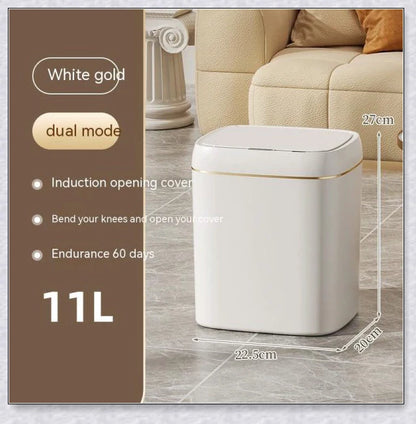 Smart Trash Can with Automatic Lid, Waterproof, UV Sterilization, and Deodorization Features for Bedroom and Living Room