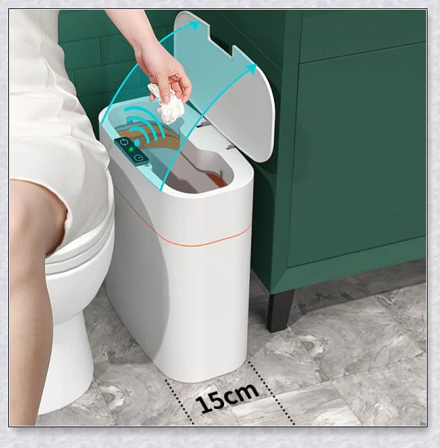 Smart Trash Can with Automatic Lid, Waterproof, UV Sterilization, and Deodorization Features for Bedroom and Living Room