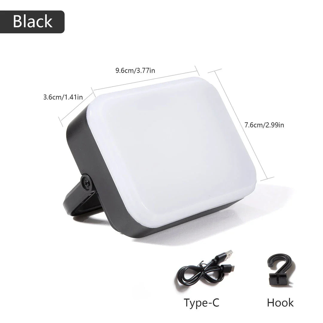 Multi-Functional LED Camping Lantern with USB charging, adjustable brightness, and magnetic base