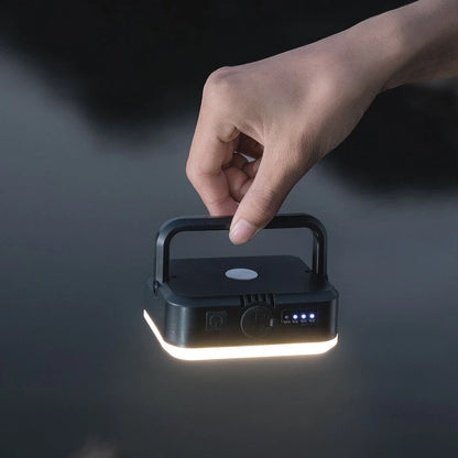 Multi-Functional LED Camping Lantern with USB charging, adjustable brightness, and magnetic base