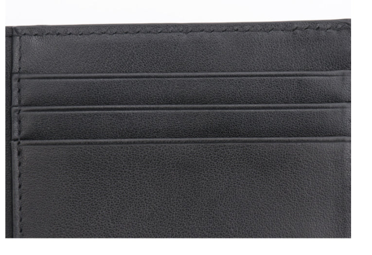 Premium leather card sleeve with crocodile skin finish, featuring dedicated compartments for ID, credit cards, and cash