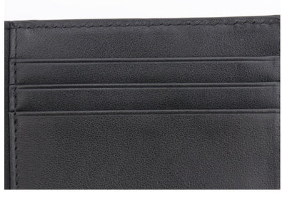 Premium leather card sleeve with crocodile skin finish, featuring dedicated compartments for ID, credit cards, and cash
