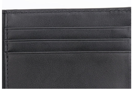 Premium leather card sleeve with crocodile skin finish, featuring dedicated compartments for ID, credit cards, and cash