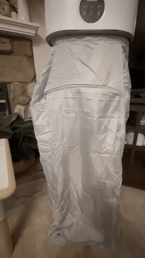 Ultradry Portable Clothes Dryer, featuring fast drying, adjustable heat settings, and built-in UV sanitization for a fresh, wrinkle-free wardrobe