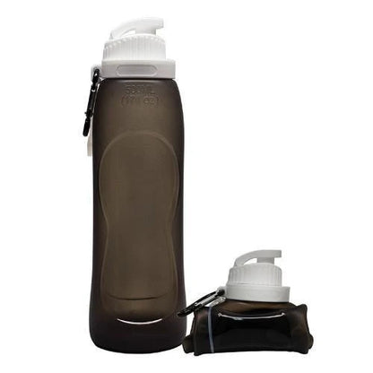 Flexible Silicone Sport Water Bottle in Gray Color, Ideal for Hydration During Fitness, Outdoor Activities, and Everyday Use
