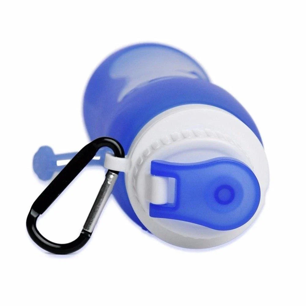 Flexible Silicone Sport Water Bottle in Gray Color, Ideal for Hydration During Fitness, Outdoor Activities, and Everyday Use