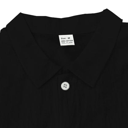 Men's cotton and linen shirt in light blue color with high elasticity and comfortable fit