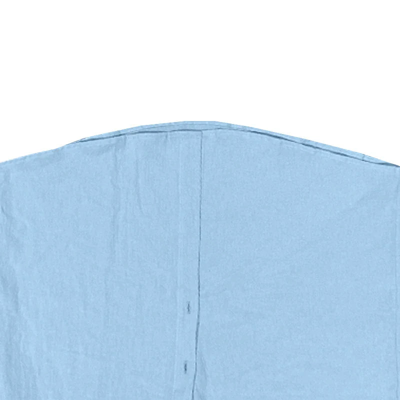Men's cotton and linen shirt in light blue color with high elasticity and comfortable fit
