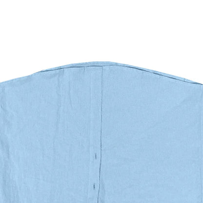 Men's cotton and linen shirt in light blue color with high elasticity and comfortable fit
