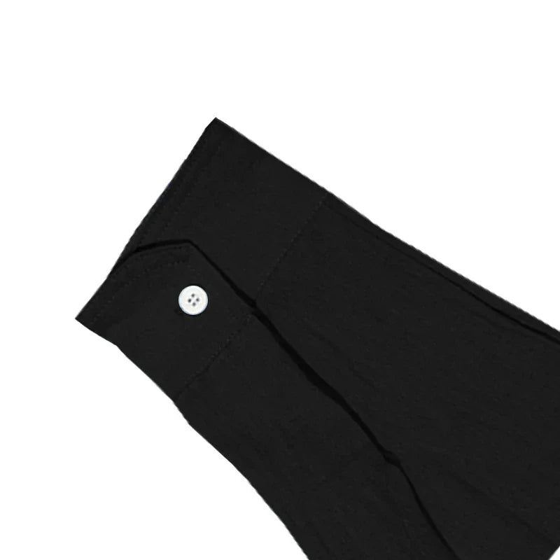 Men's cotton and linen shirt in light blue color with high elasticity and comfortable fit