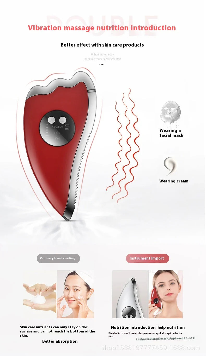 Electric Face Lift Vibration Massager with micro-vibration technology and anion function for skin rejuvenation