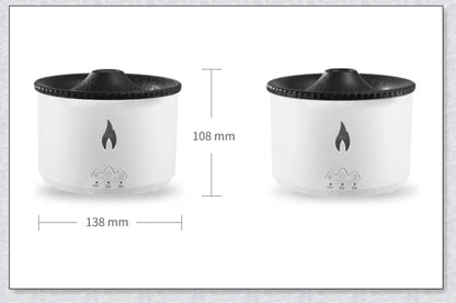 New Creative Ultrasonic Essential Oil Humidifier with simulated flame lighting and jellyfish smoke ring effects for soothing aromatherapy