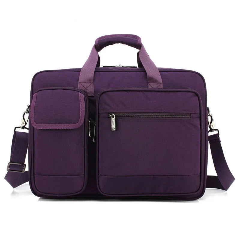 Trendha Handheld Tablet Computer Bag in Purple, made of waterproof and wear-resistant nylon material