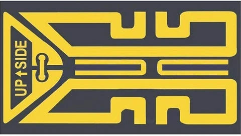 Gold-colored cell phone signal enhancement sticker booster for improved reception and reduced static