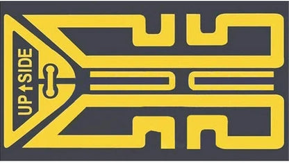 Gold-colored cell phone signal enhancement sticker booster for improved reception and reduced static