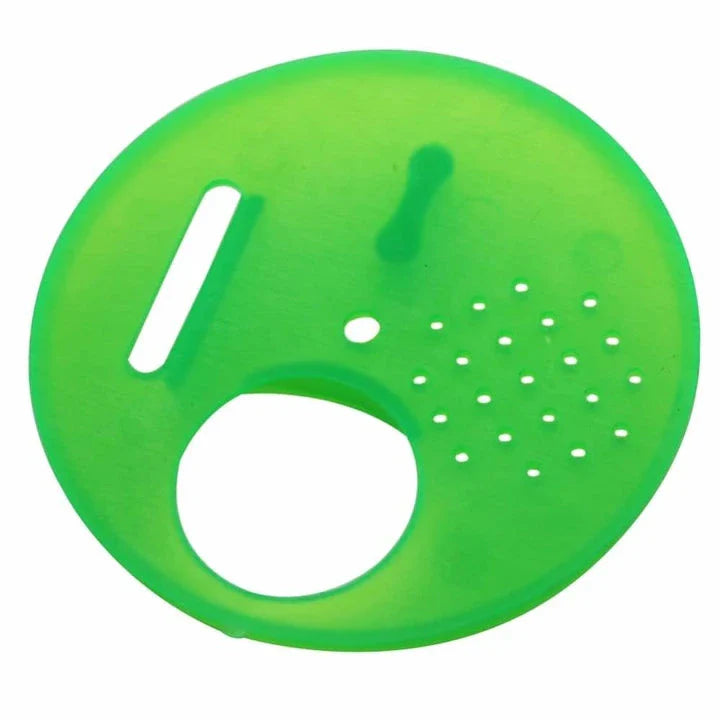 Beehive Rotatable Vent Door Set in green and yellow colors, featuring a unique rotatable design for adjustable airflow and temperature control in your apiary