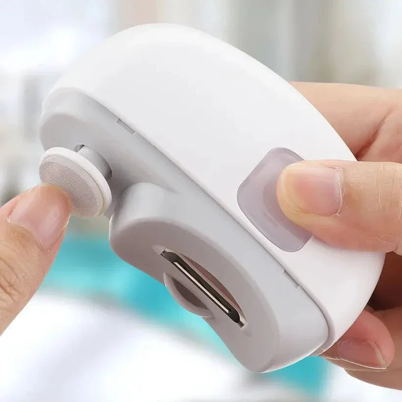 2-in-1 Rechargeable Electric Nail Clipper with LED Light for Precision Nail Grooming