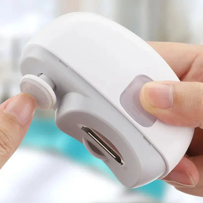 2-in-1 Rechargeable Electric Nail Clipper with LED Light for Precision Nail Grooming