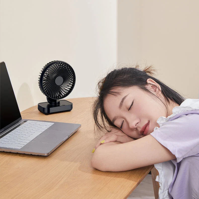 Powerful Portable USB Desk Fan with 4 Customizable Cooling Speeds for Home, Office, and Travel
