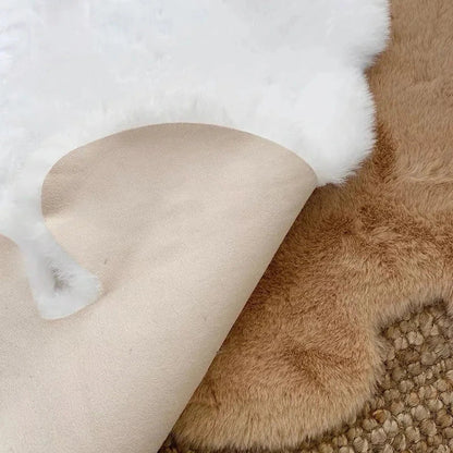 Cozy plush rugs with cute rabbit and bear designs for children's bedrooms, nurseries, and playrooms