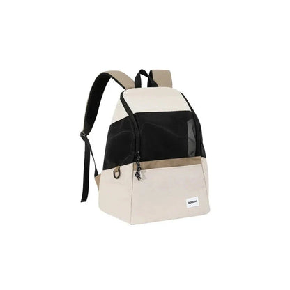Breathable canvas lightweight backpack for cats and small dogs to accompany owners on outdoor adventures and travels