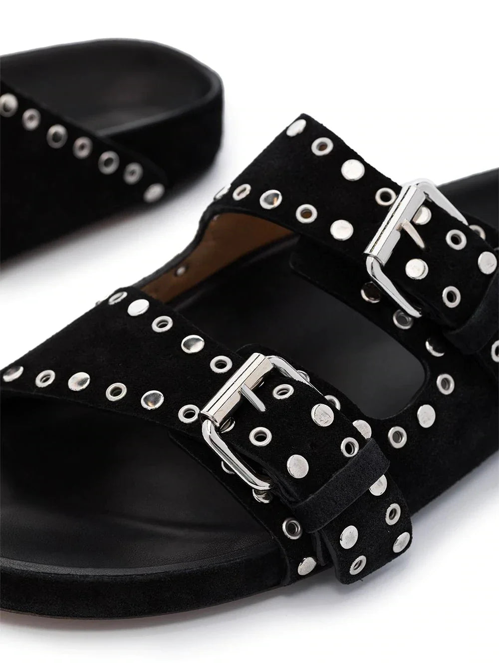 Premium leather platform sandals for women with a stylish buckle detail and comfortable rubber sole