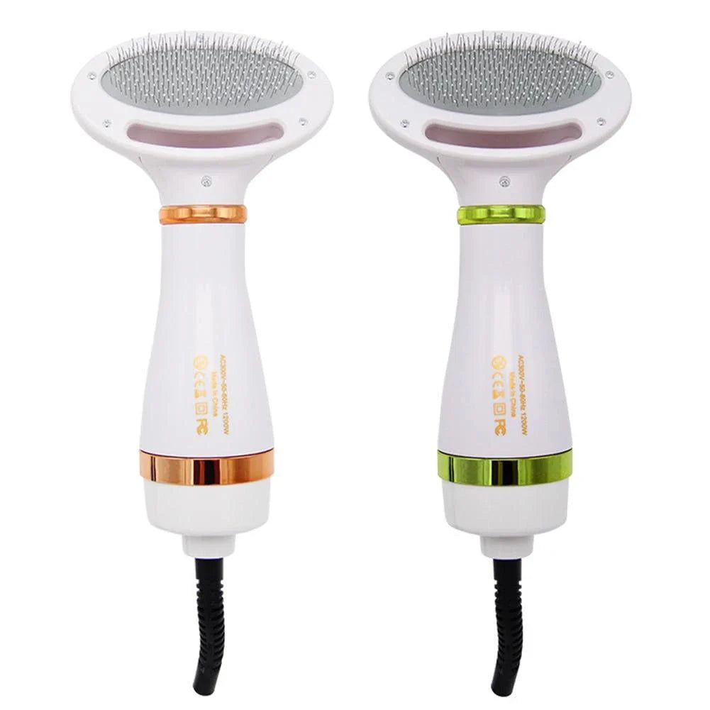 2-in-1 pet grooming brush with drying function, suitable for all dog and cat breeds
