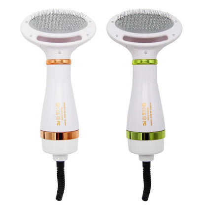 2-in-1 pet grooming brush with drying function, suitable for all dog and cat breeds