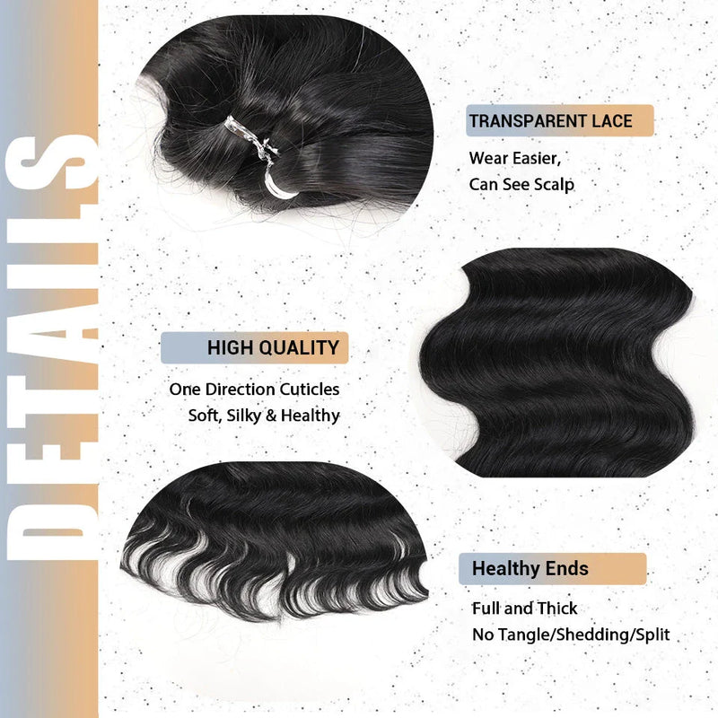 Hhomeenjoy 24-Inch Premium Ombre Body Wave Crochet Hair Extensions