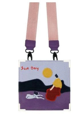 Outdoor Embroidery Knapsack with Customizable Panels and Ample Storage Space for Art Supplies