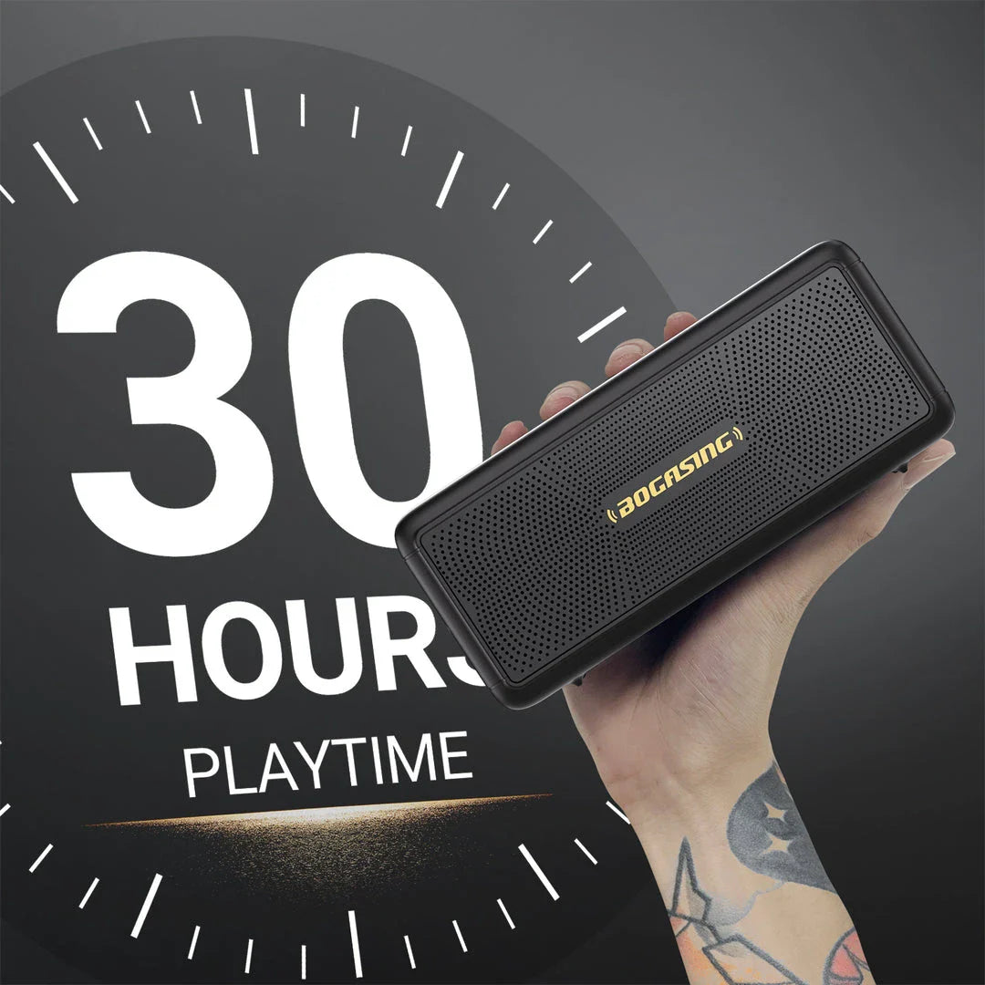 40W High-Power Portable Bluetooth Speaker with Deep Bass, Waterproof Design, and Long-Lasting Battery