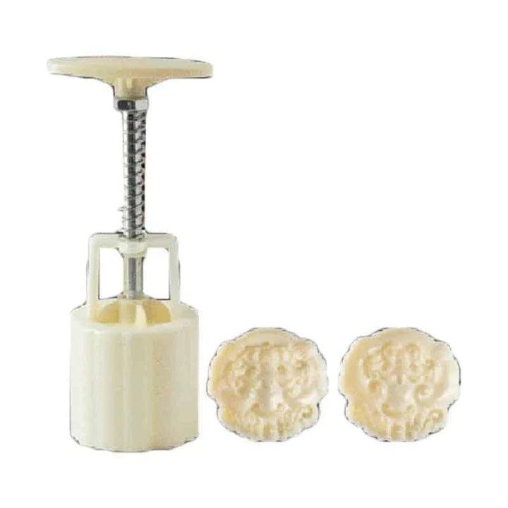 Hand-Pressed Chocolate Stamp in White - Durable Plastic Design for Imprinting Custom Patterns on Homemade Chocolates