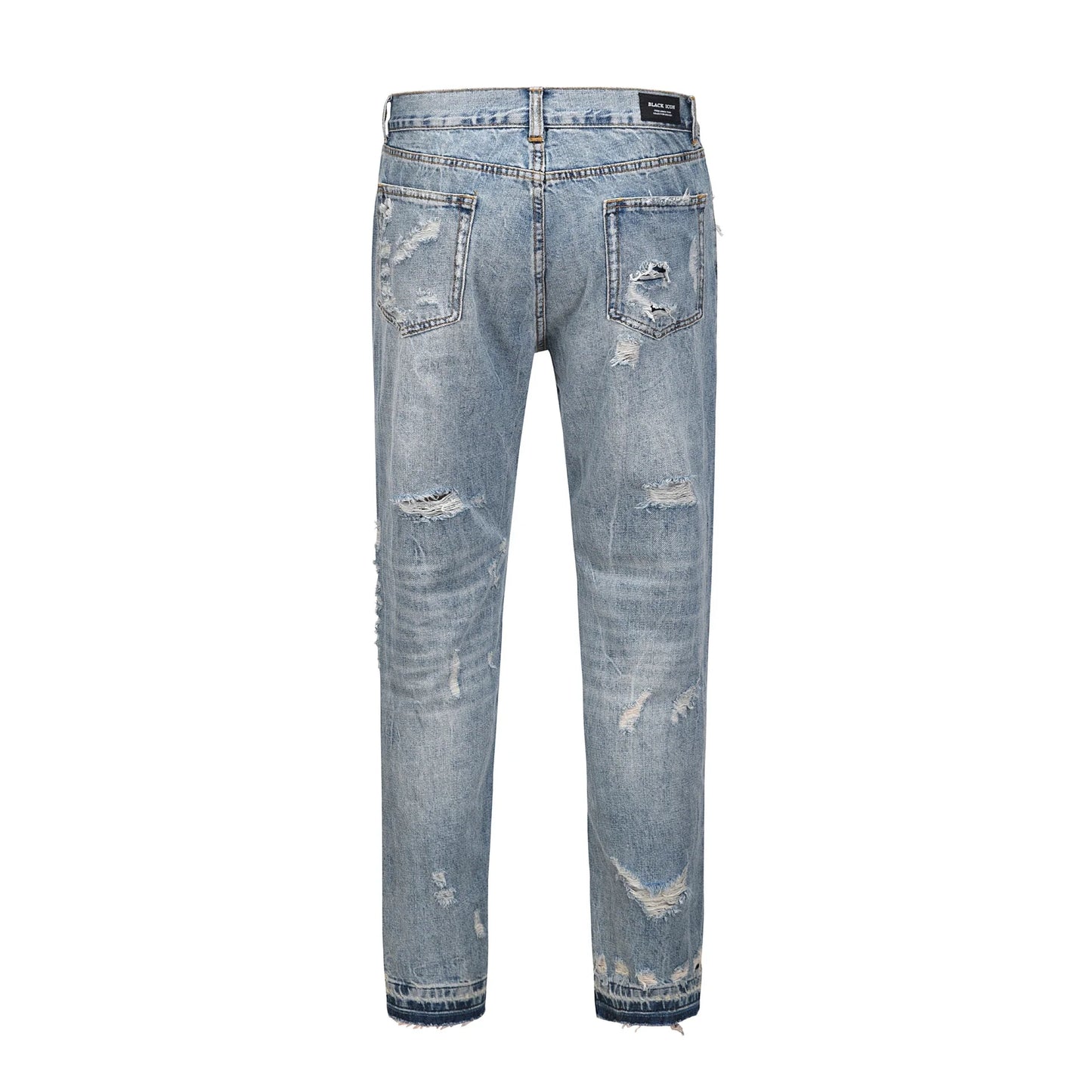 Premium distressed denim jeans with ripped detailing, perfect for casual streetwear style