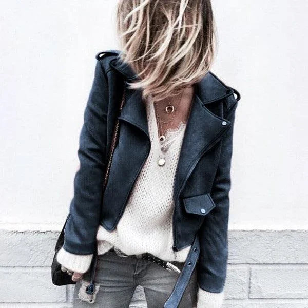 Premium suede button-down jacket with a slim, tailored fit and a classic British-inspired design